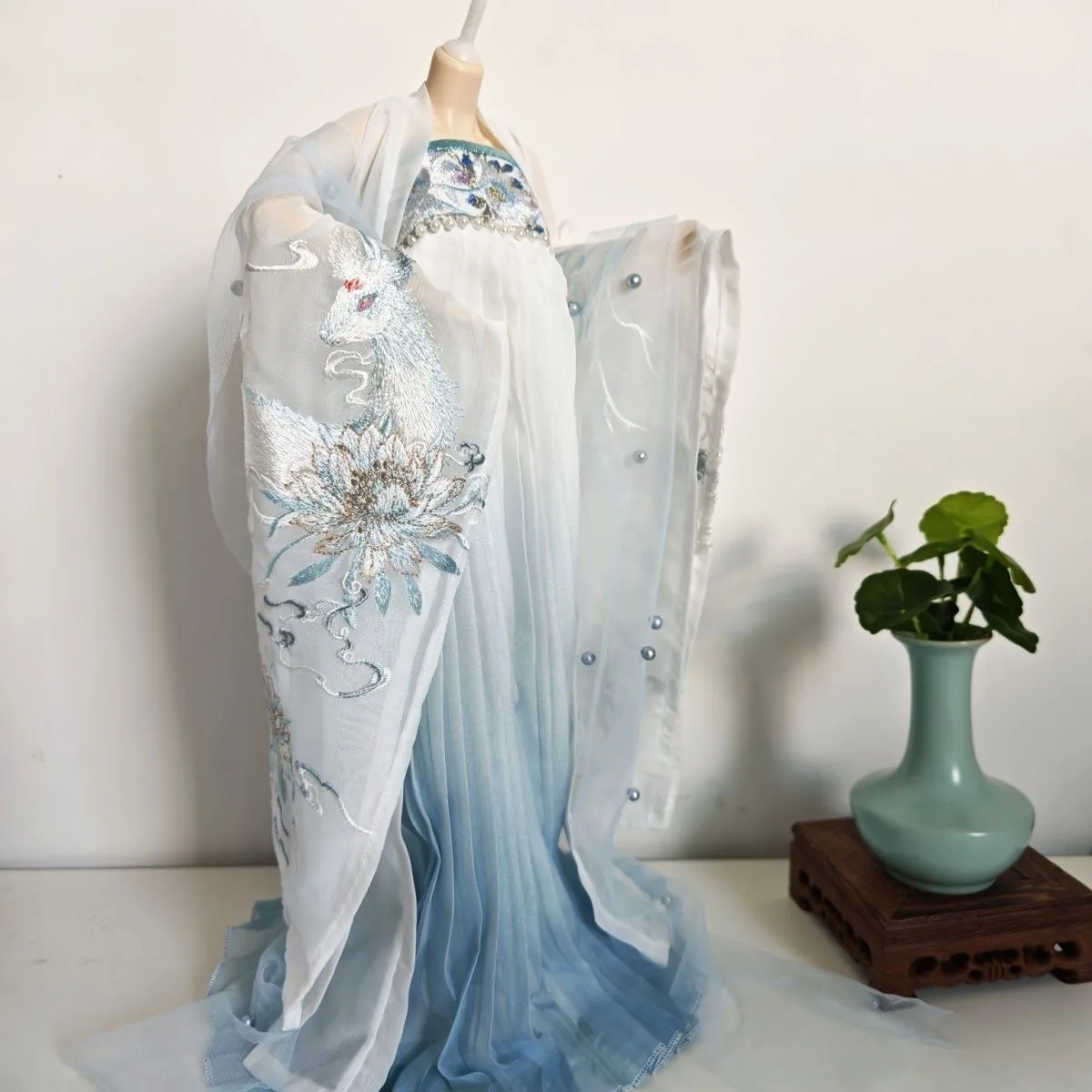 Clothes for doll 60cm 1/4 1/3 BJD dress, beauty embroidery 30cm cotton doll clothes free shipping ​
