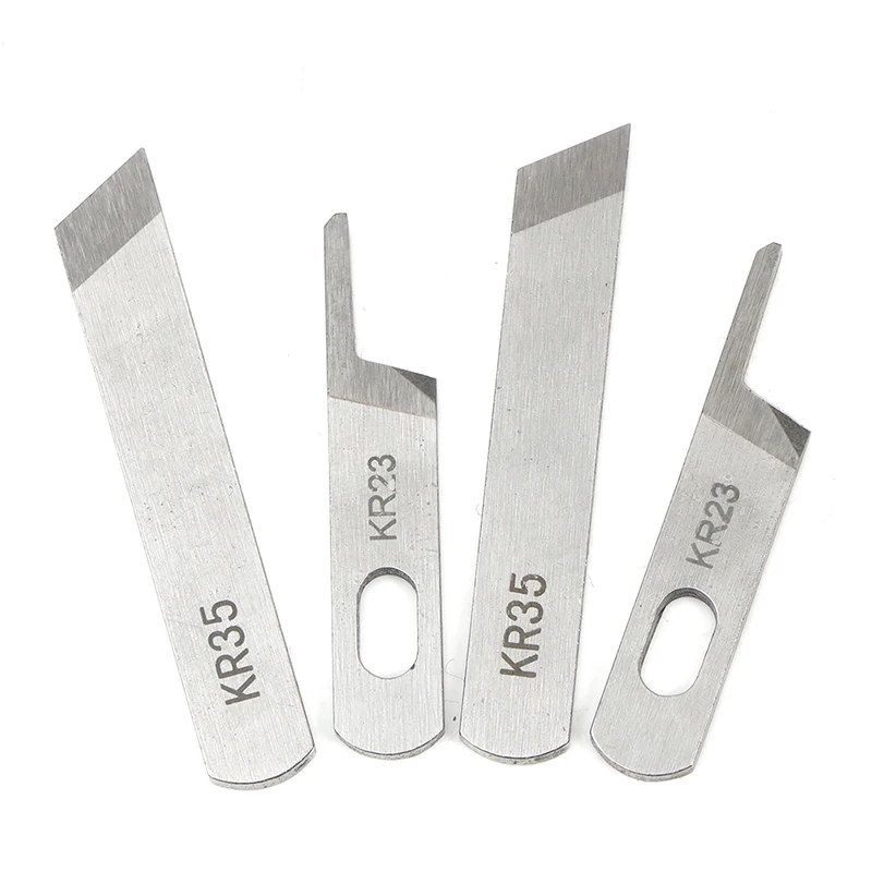 2PCS Overlock Sewing Machine KR23 KR35 Upper Down Knife Blade Tungsten Steel For Siruba Pegasus Sewing Machines Accessories