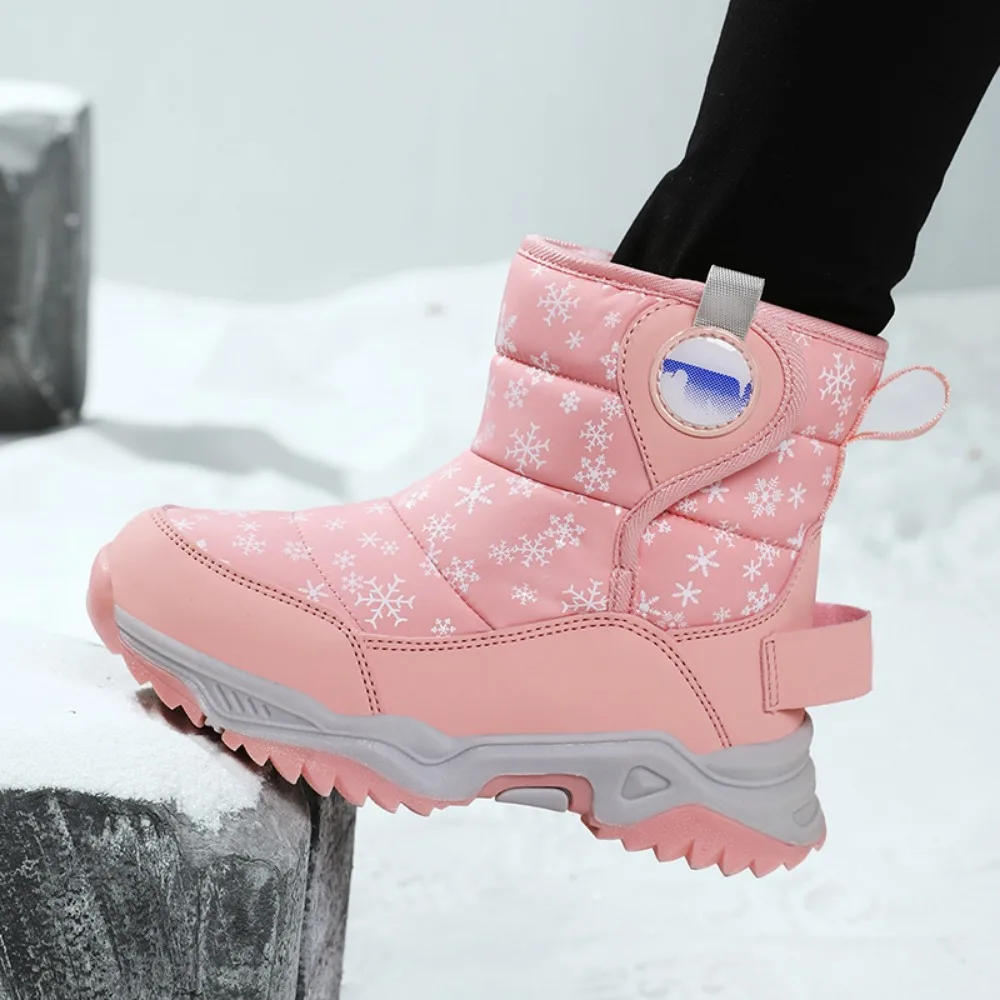 

Hot Sell Girls Boots Children Snow Boots For Boys Fashion Sneakers Winter Kids Warm Snow Boots Sport Fashion Leather Shoes