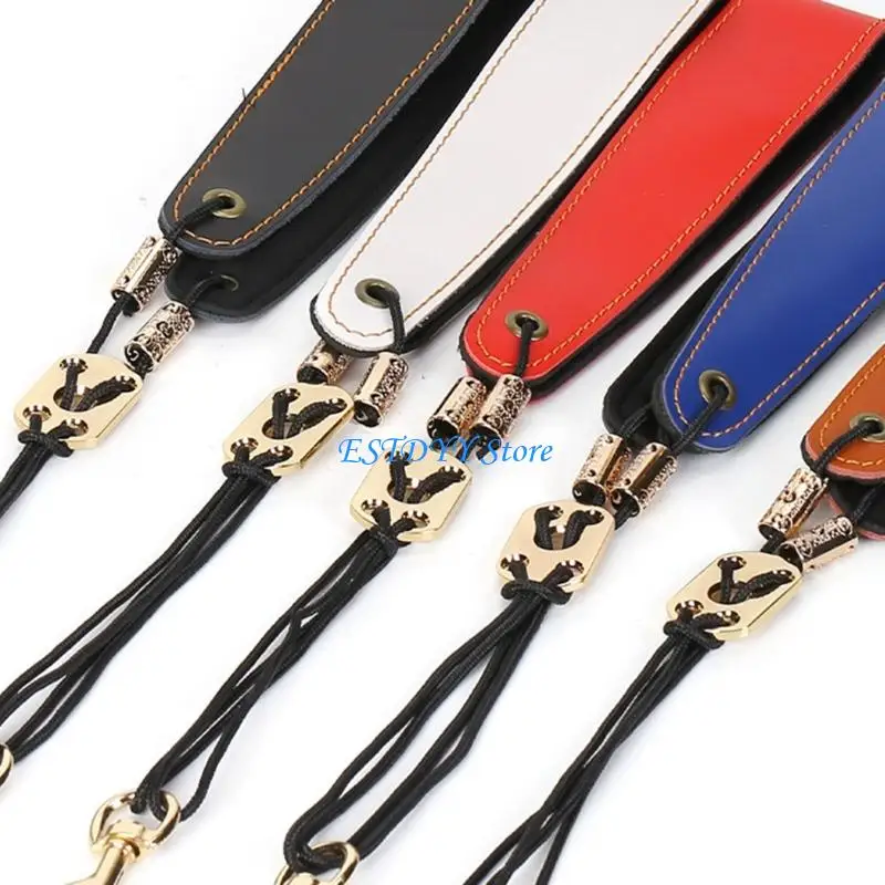 

G6DE Wind Instrument Neck Strap Leather Construction Adjustable Length for Instrument