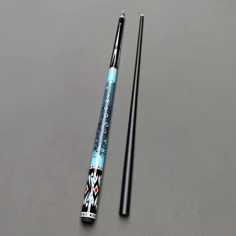 

Premium 11.5mm 1/2 split carbon cue, vintage patterned leather grip for billiard & snooker.