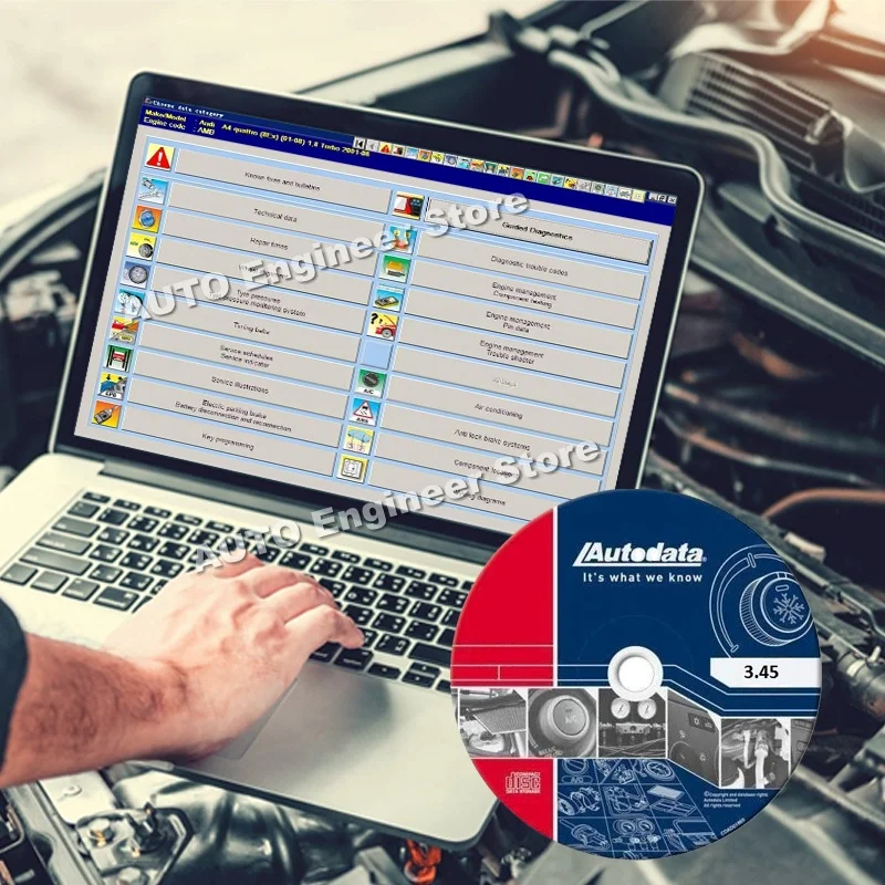 2024 Auto repair software Autodata 3.45 software auto data 3.45 software update 2014 automotive Repair equipment Diagnostic tool