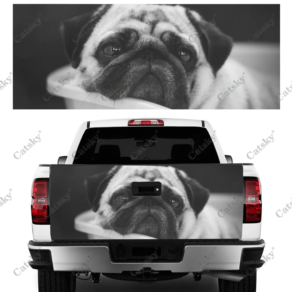 

Pug animal Car sticker rear car exterior modification vinyl self-adhesive painting for cars truck stickers