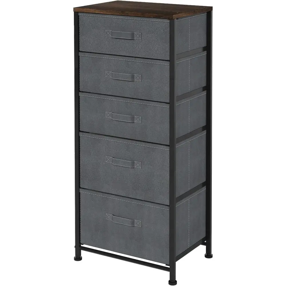 

Drer or Bedroom, 5 Der abric Drer, Chest o Ders with Removable abric Der,37" Tall Wood Storage Organizer with Sturdy Steel e