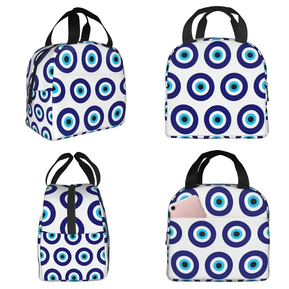 Magic Eye Five Set Evil Ey Insulated Lunch Bag for Kids School Cooler Thermal Food Box Tote Portable Lunch Boxes Container