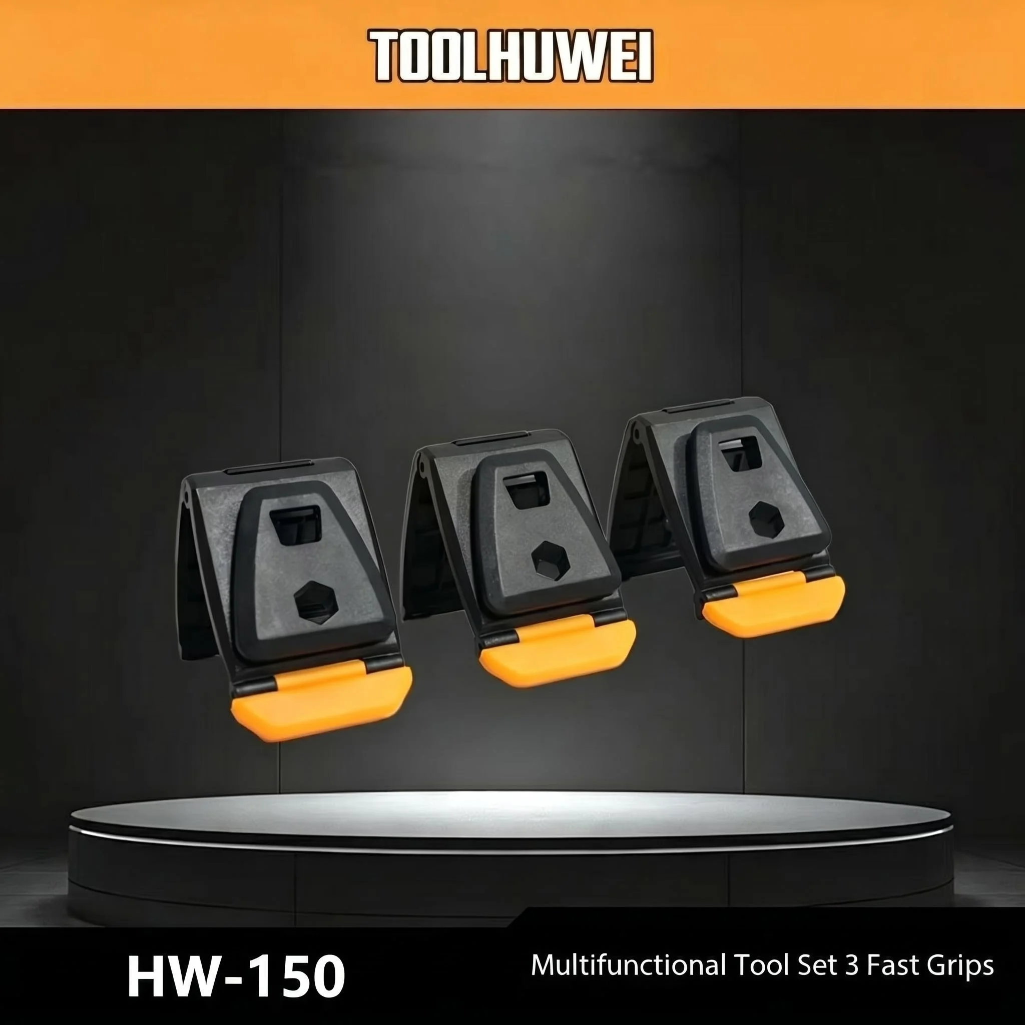 TOOLHUWEI 3 pièces – Accessoires pour outils électriques : Mousquetons à dégagement rapide pour ceinture, clip pratique pour sacoche de travail