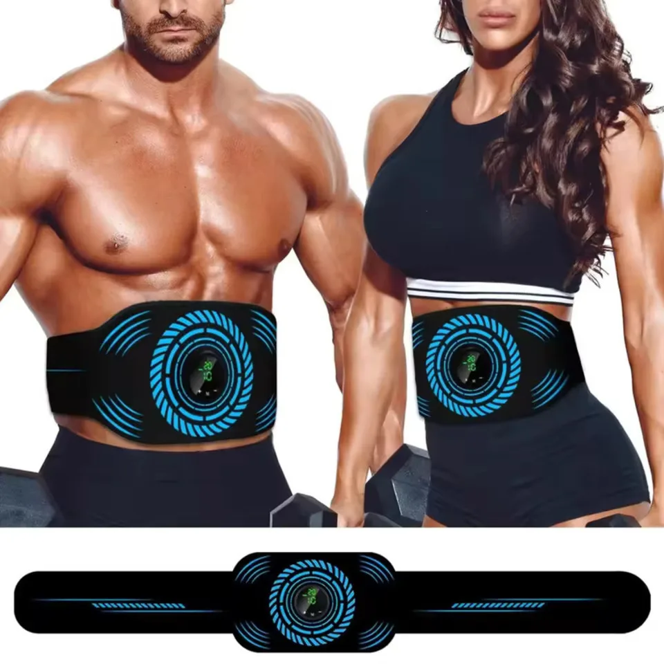 

EMS Muscle Stimulator Abdominal Toning Belt Workout Equipment ABS Trainer Belt For Abdominal Arm Leg 24''-55'' For Men Women
