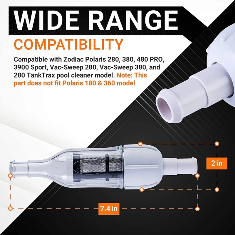 ABXH 48-080 Встроенный фильтр в сборе для моделей пылесосов для бассейнов Zodiac Polaris 280,380,480 PRO,Vac-380,280 Tanktrax