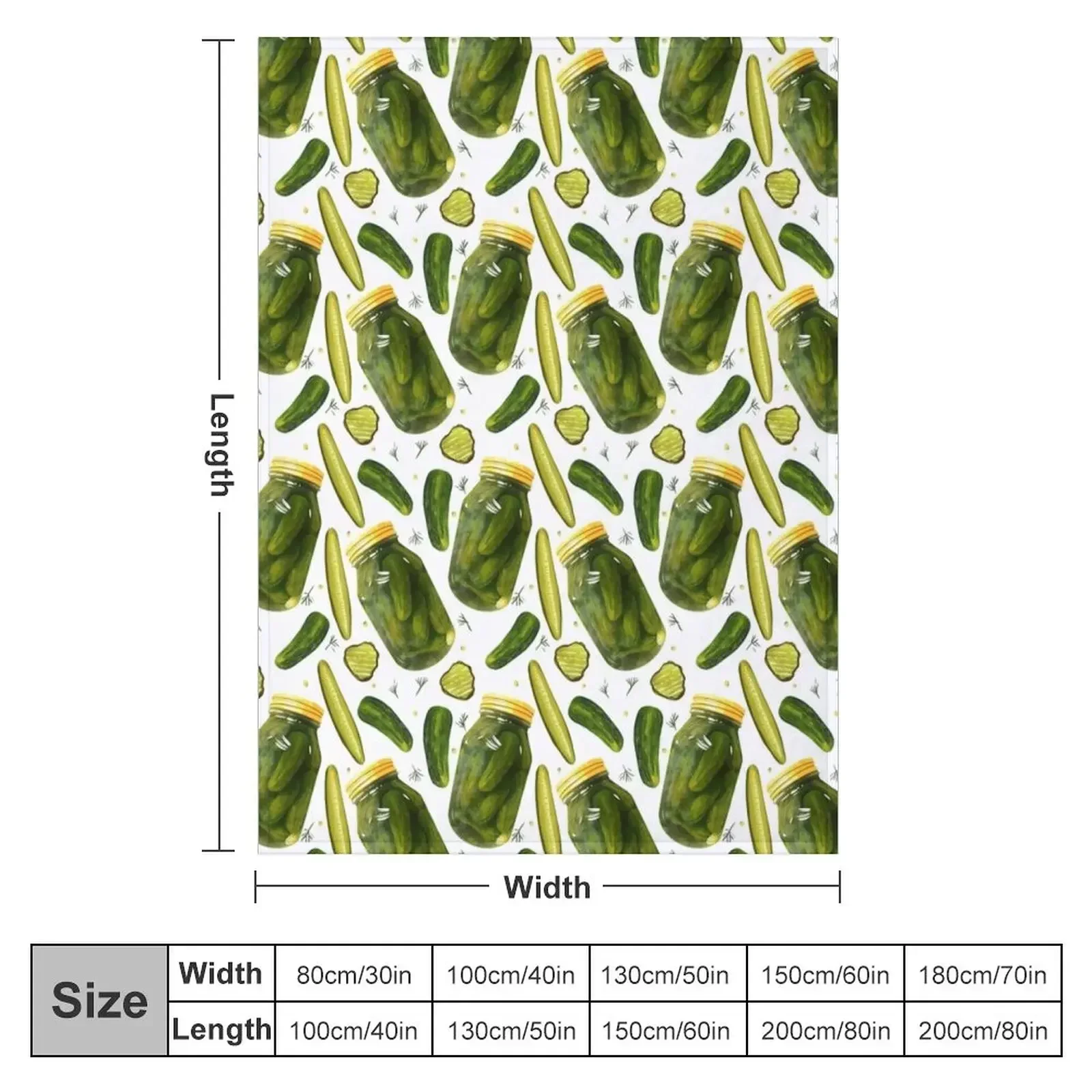 Pickles Pickles Pickles by Christine Leader Throw Blanket Flannels Weighted Blankets