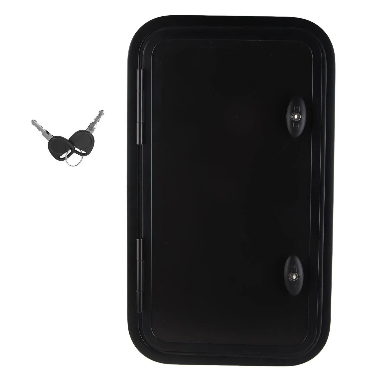

RV Storage Hatch RV Storage Hatch with Lock and Key Heavy Duty Rounded Corner Black UV Proof Baggage Door for Camper Van
