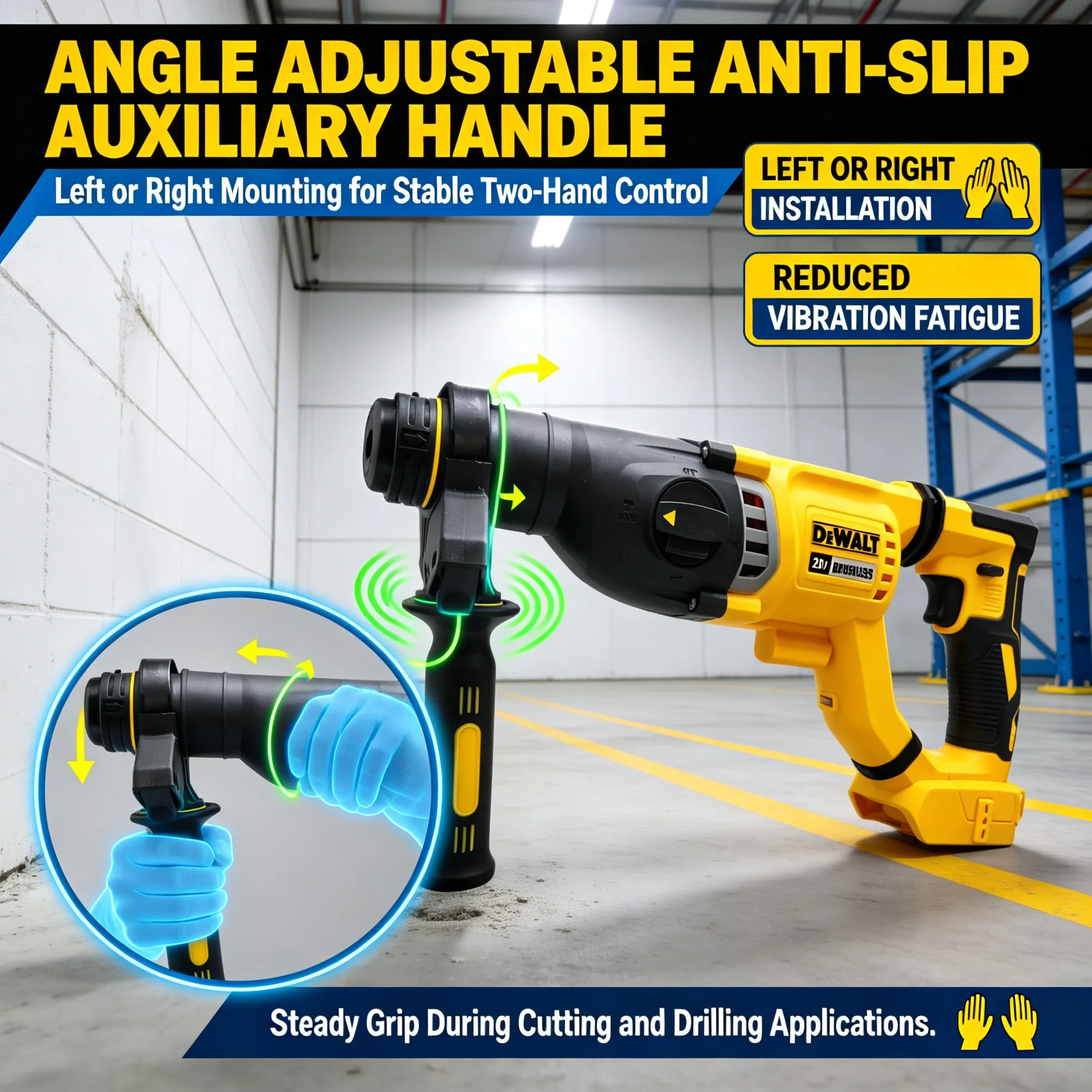 Cordless Rotary Hammer 20V Brushless - DEWALT DCH263 28MM 1-1/8-inch Brushless Cordless