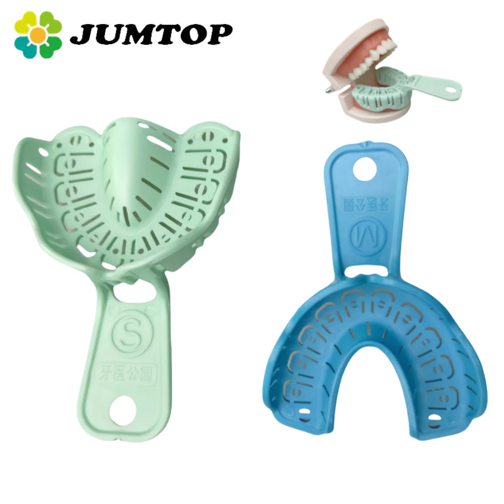 

2 шт. одноразовых слепочных ложек для имплантатов — стерильные, с открытым верхом, для точного передачи слепков, верхняя/нижняя челюсть