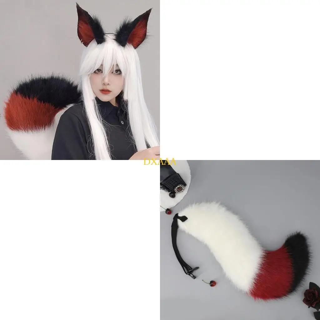 

DXAA Fox-Anime Tail-Fox Ear Headband Lovely-Fox Tail Themed Party Props