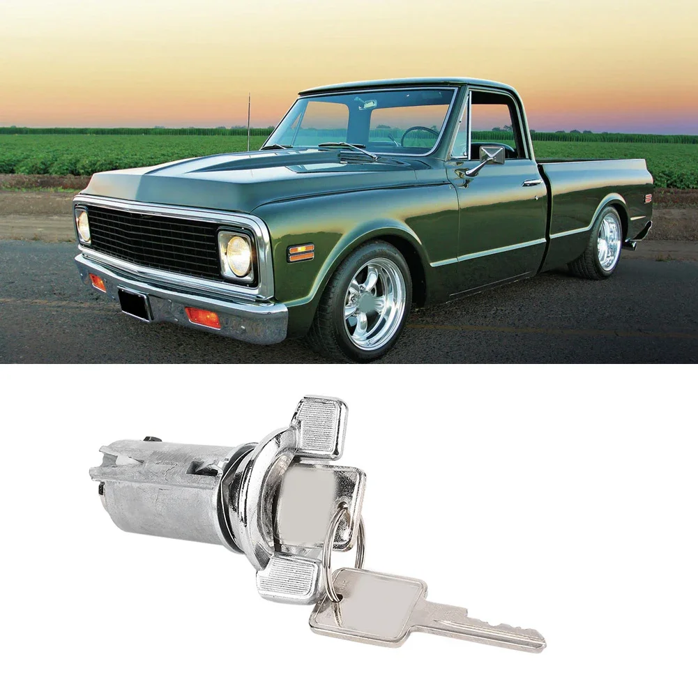 Interruptor de bloqueo de cilindro de encendido automático con juego de 2 llaves LC1426 apto para Chevrolet C10 C20 C30