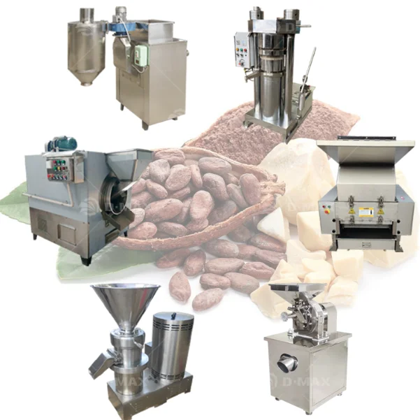 Commercial Cacao Bean Processing Machine Cocoa Processing Line Chocolate Liquid Cocoa Powder Making Machine