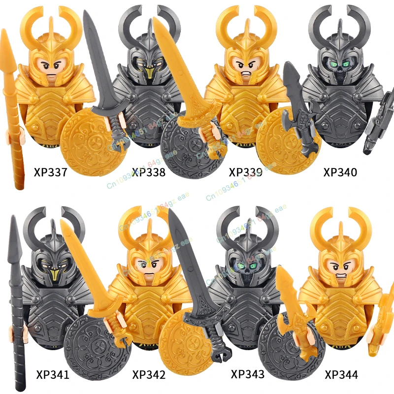 Medieval Knights Asgard Figures Warrior Guard Dwarven Orc Elf shooter Accessories Armor Helmets Building Block Puzzle Toy BR882