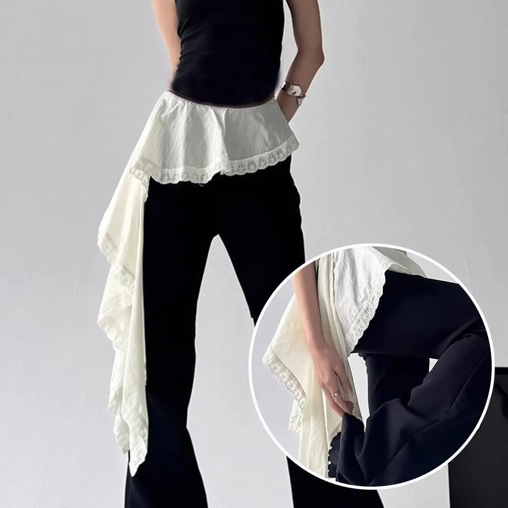 

Джинсовые брюки с декором, асимметричная кружевная мини-юбка, уличная одежда в стиле Y2K, прозрачные юбки с драпировкой, плиссированные юбки с высокой талией в стиле Харадзюку