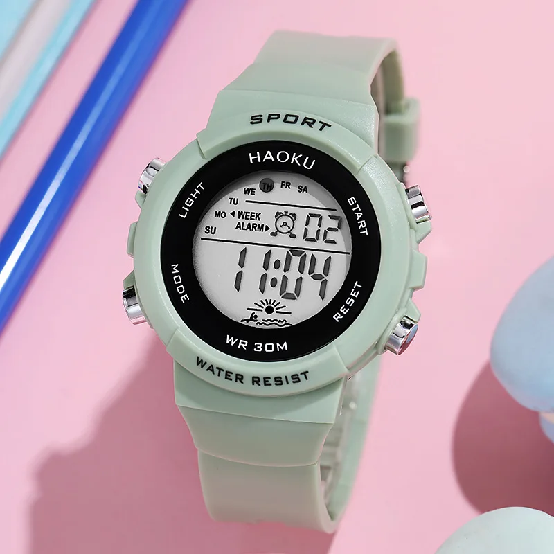 Student Sport Watches For Kids Colorful Electronic Watches 50M Waterproof Clock Children Digital Watch For Boys Girls