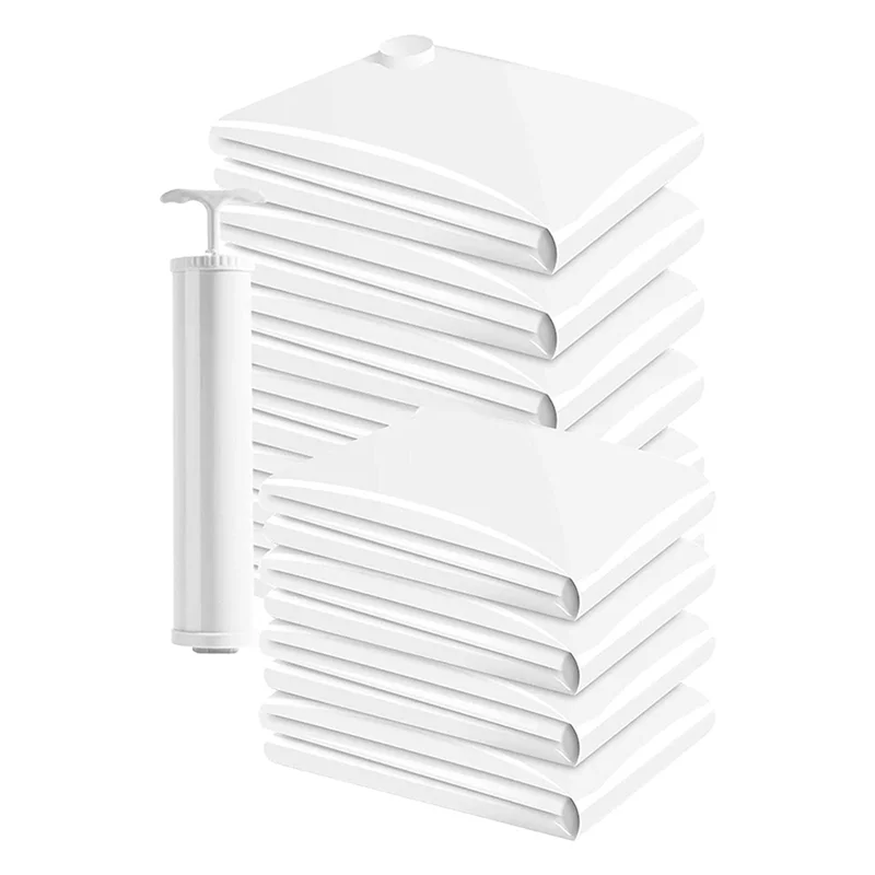 

ABUH-10 шт. нейлоновые вакуумные пакеты для хранения одежды, одеял и пледов, экономящие место