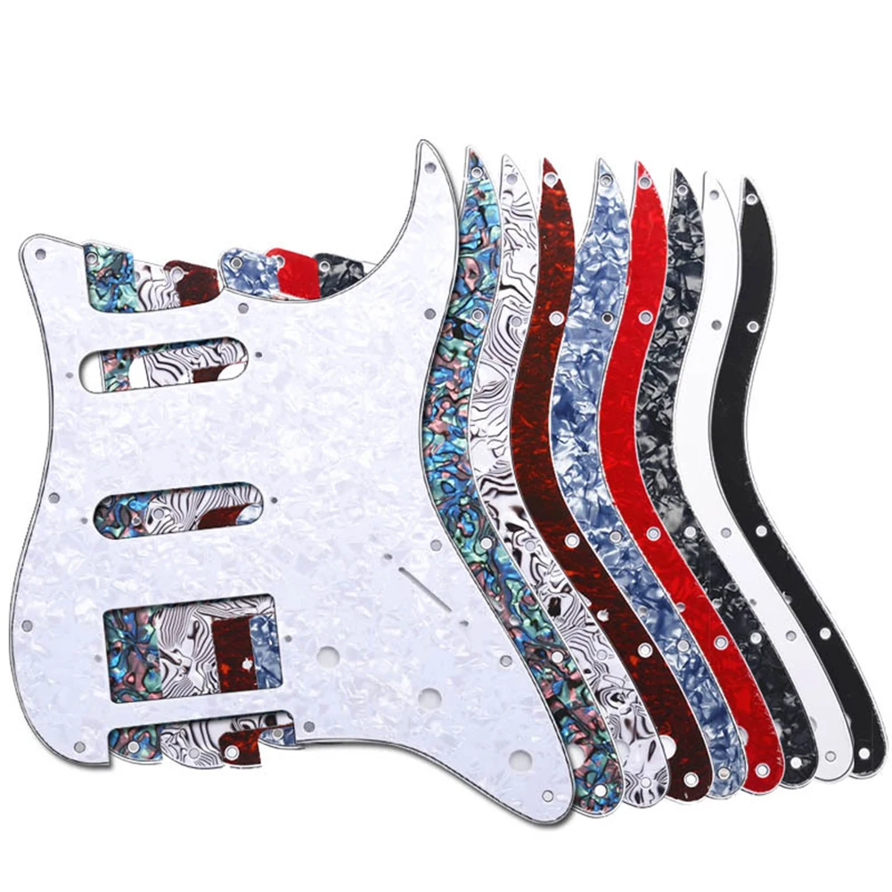 

3 Ply Guitar Pickguard Multicolor Replacement Scratch Plate 11 Holes Accessories Celluloid Electric Guitars Tool Parts