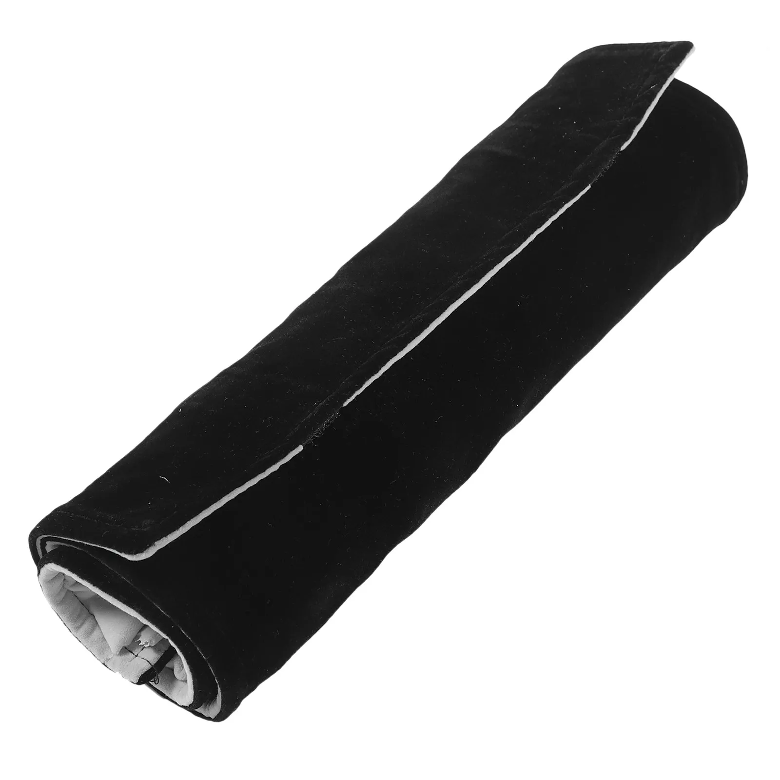 

Jewelry Roll Bag Luxury Fabric Grey Lining Lightweight Portable Organizer for Travel Storage Holds 12 Rings 12 Earrings 6