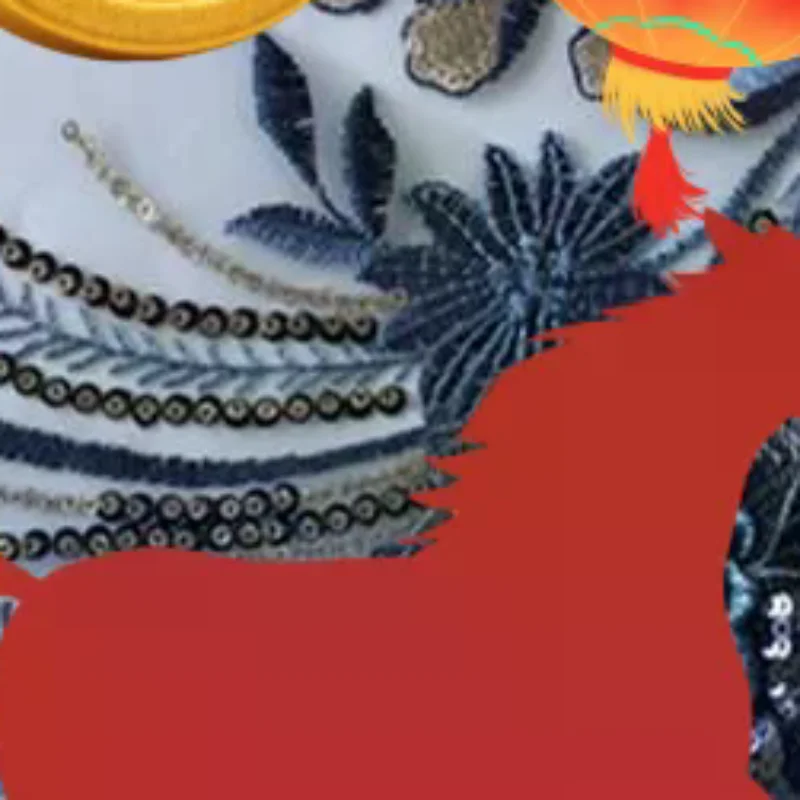 

DIY Embroidered Patches Big Floral Embroidery Patches Long String Flowers Clothes Iron On Patch Decor