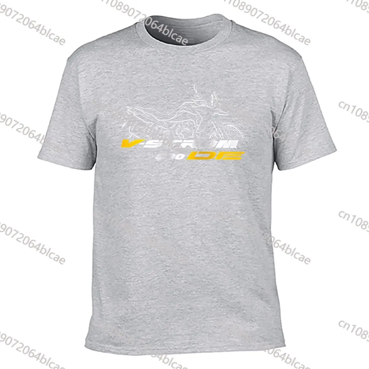 2024 Men T Shirt Casual T-Shirt Suzukis V-Strom 800 Graphic Summer Short Sleeves 100% Cotton