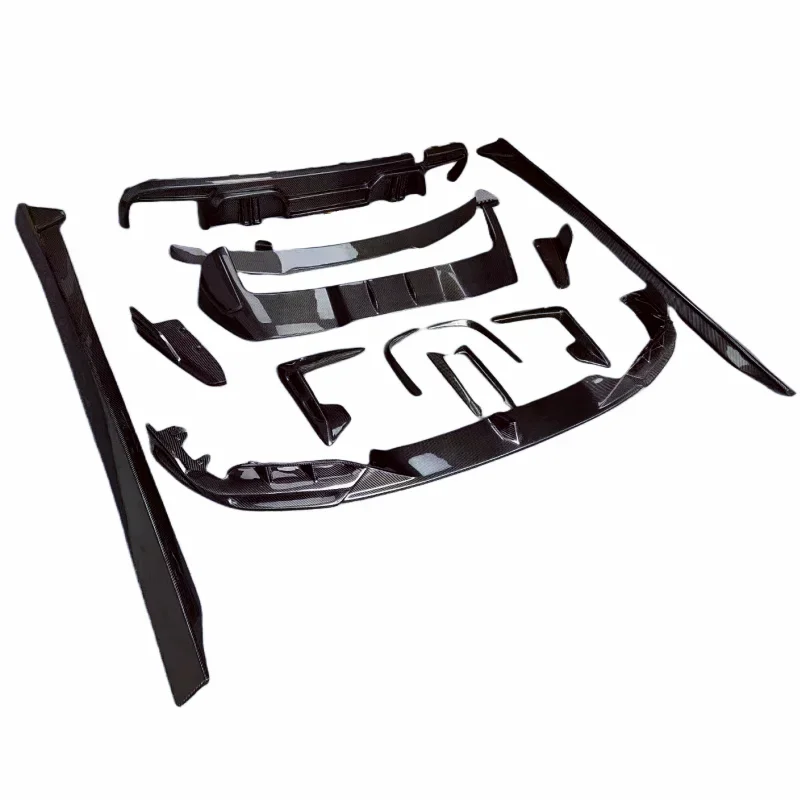 Carbon fiber LD style front bumper edge rear diffuser side skirt spoiler fog light cover for B G05 F95 X5M body kit