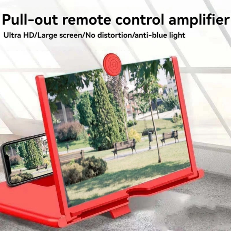 10 Inch 3D Screen Amplifier,Portable Eye Protection HD Video Stand Bracket For Travel