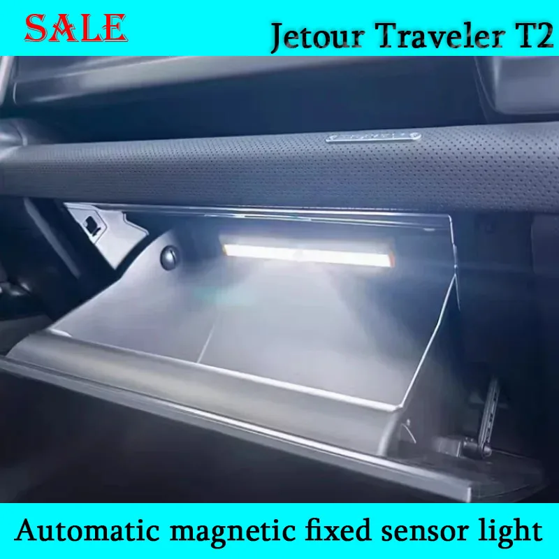 

Fit for JETOUR Traveler T2 2023-2024 Car Glove Box Opening Automatic Magnetic Fixed Sensor Light Car Interior Accessories