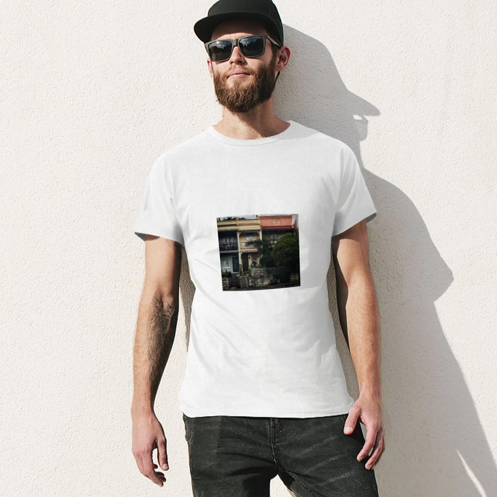 Glebe T-Shirt Jongens Wit Vintage Zomerkleding Esthetische Kleding Mannen T-Shirt