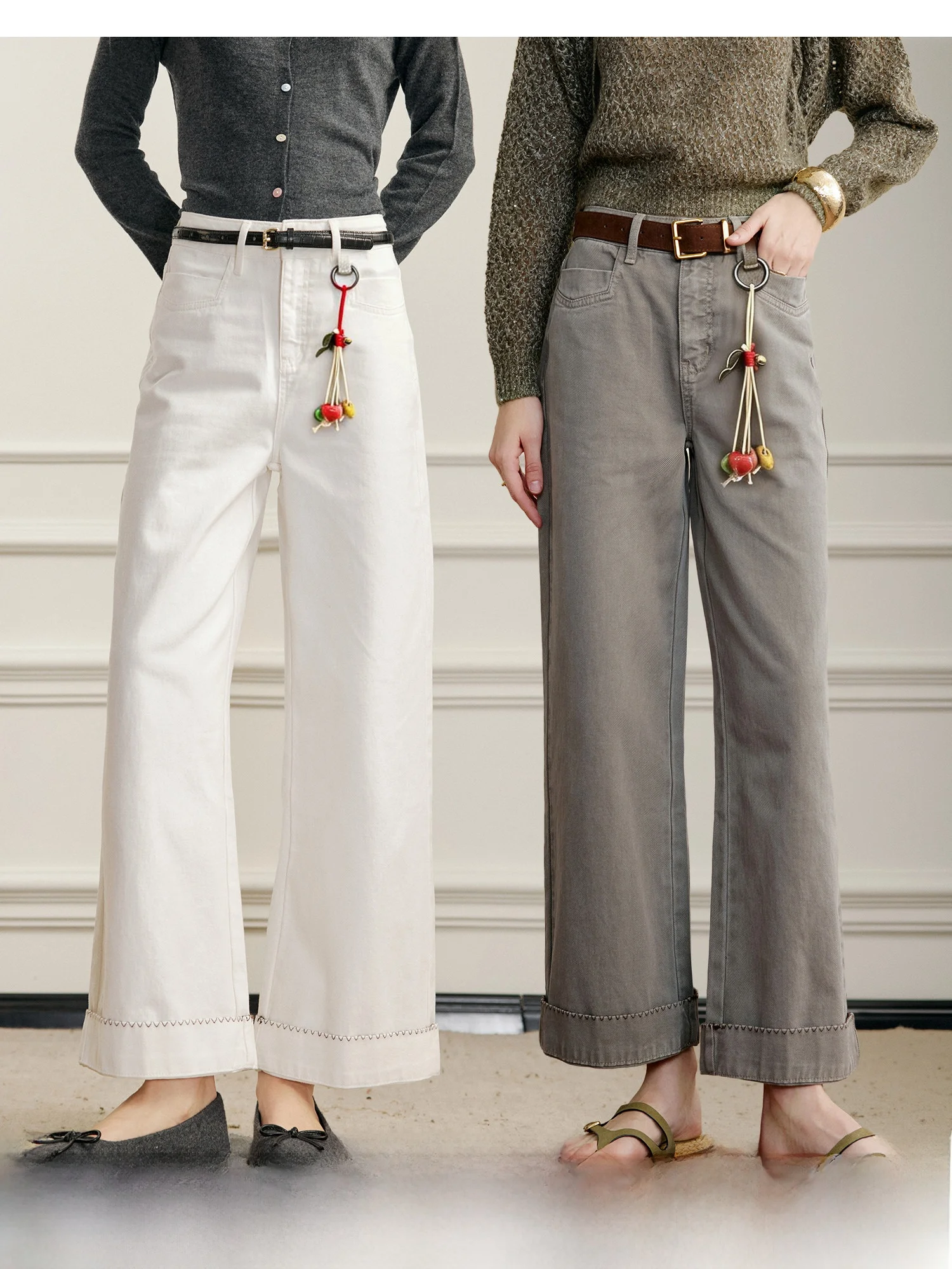 

Джинсы с высокой талией и прямыми штанинами из хлопка, вышитые, винтажные, укороченные, длинные бархатные джинсовые брюки для женщин для повседневной носки