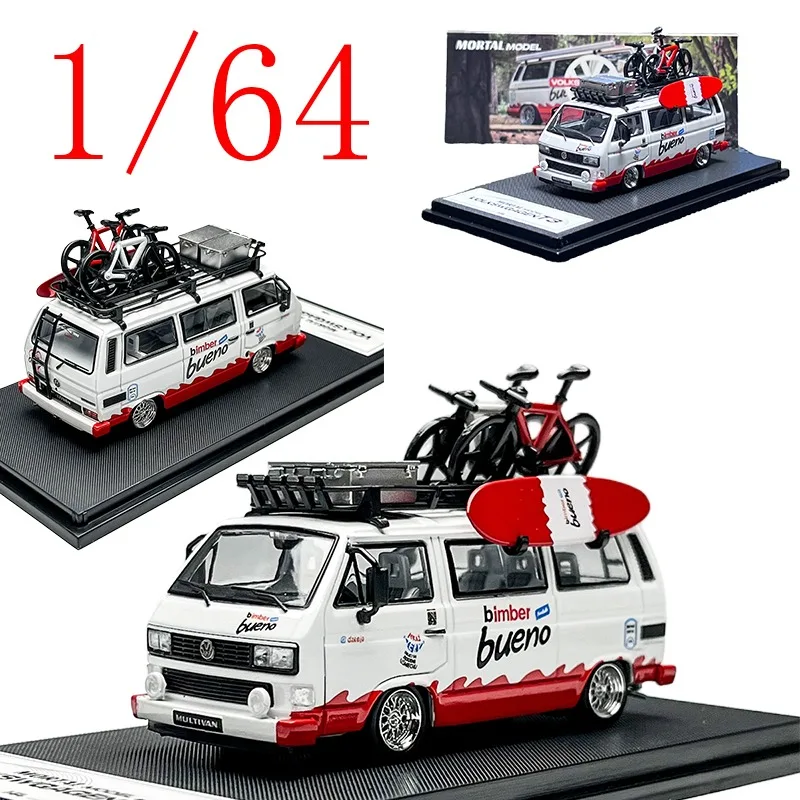 

Mortal Diecast 1/64 Scale Volkswagen Alloy Model Cars Volkswagen T3 Lie Low White Play Vehicles Toys for Boys Gift Original Box