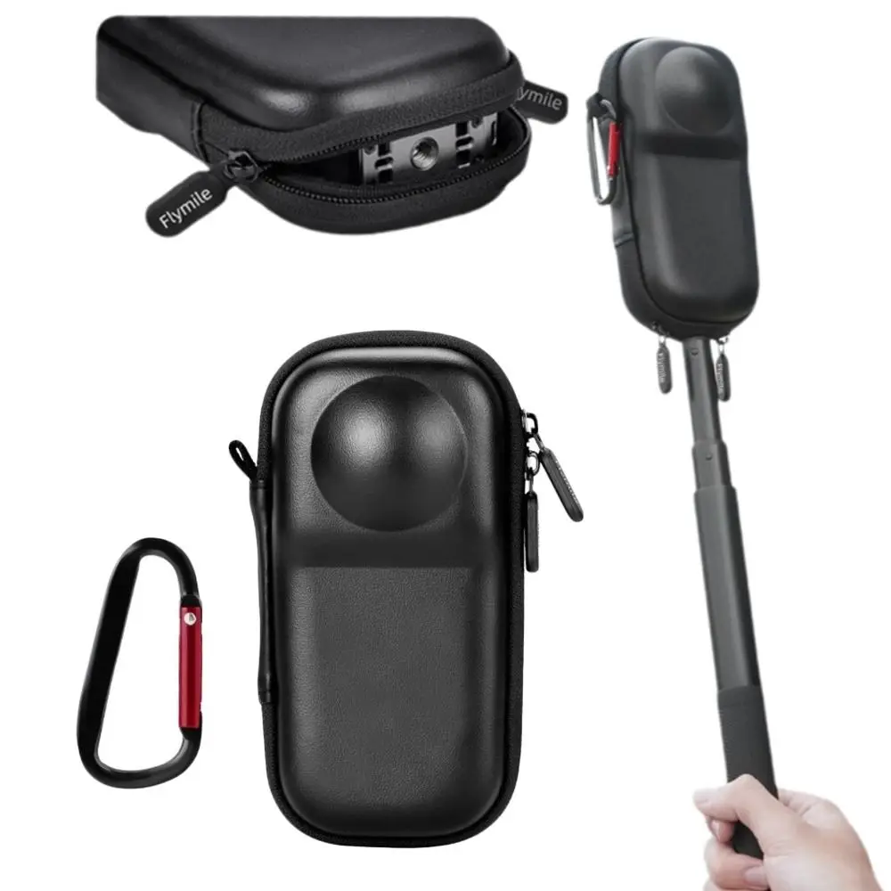 

PU Travel Case Shockproof Structure Anti-drop Camera Storage Bag Quick-Access Zipper Closure Protective Case for Insta360 X5