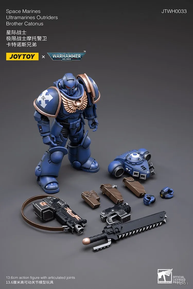【UA】JOYTOY Warhammer 40k Scale1/18 Action Figures Space Marines UltramarinesOutriders Brother Catonus Models Toys Gifts view 6