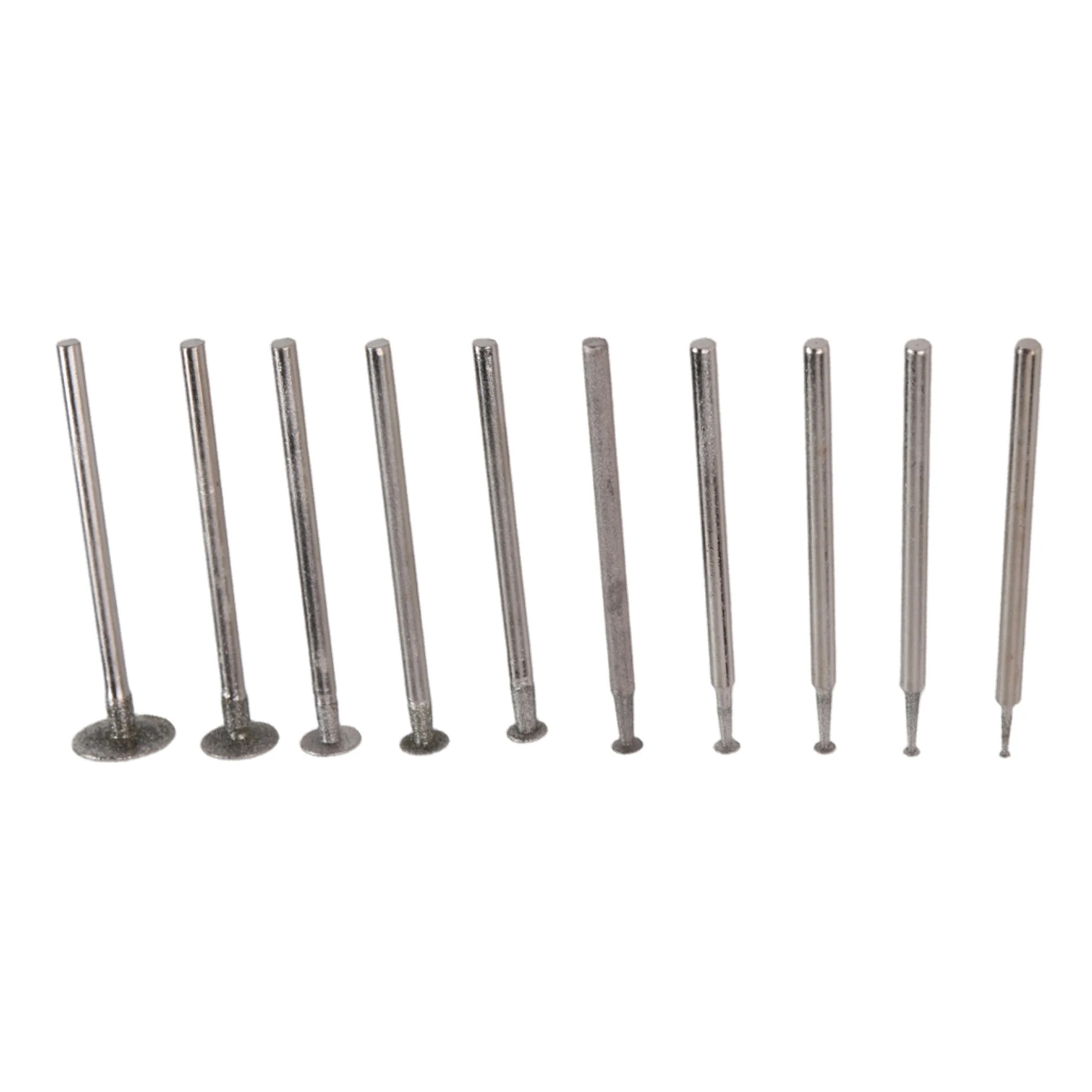 B62B 10pcs T Shape Diamond Burr 3/32Inch Shank Mini Channel Cutting Burs Stone Carving Bits for Rotary Tool