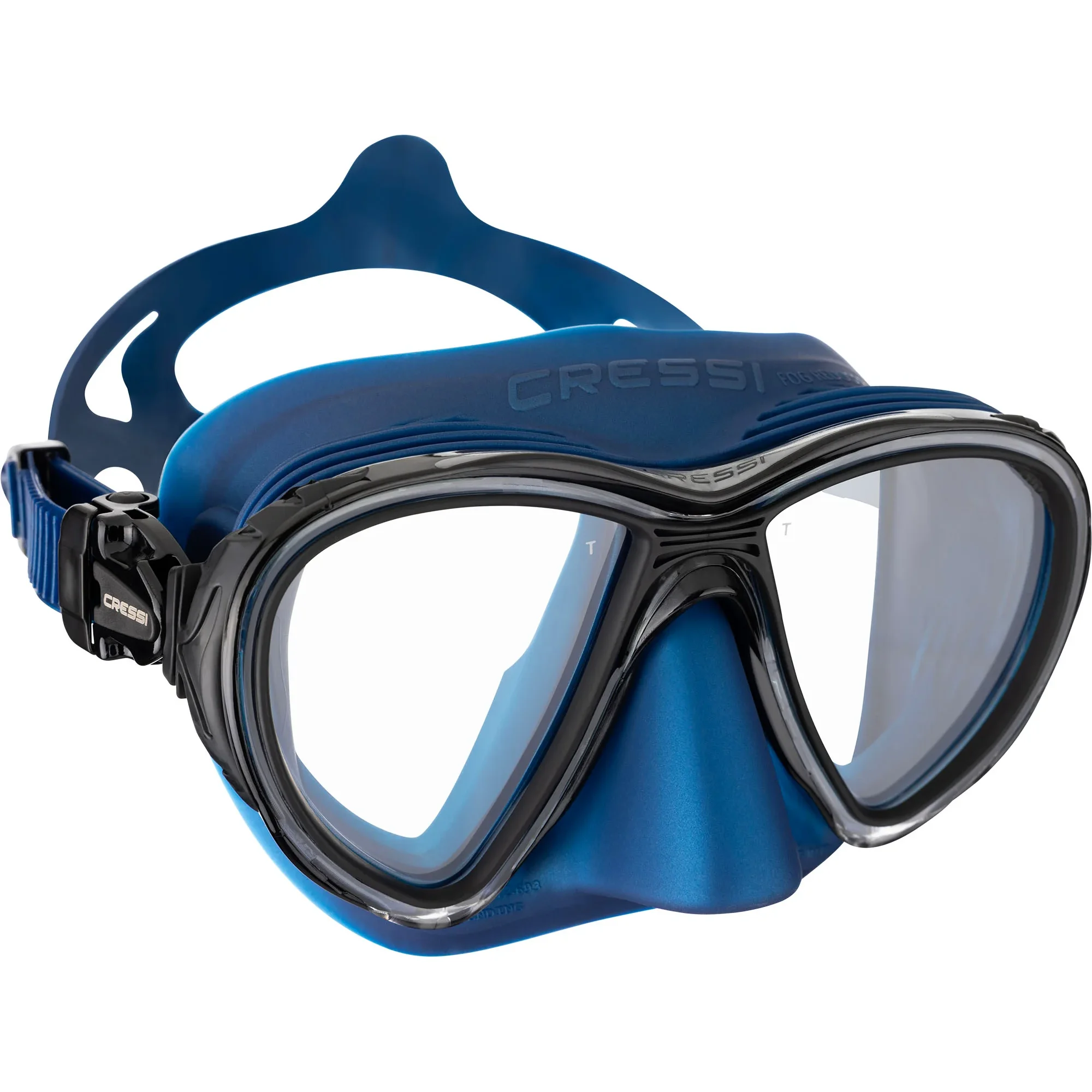 Cressi duikmasker voor volwassenen met geavanceerd mistsysteem en verbeterde neerwaartse zichtbaarheid - Quantum
