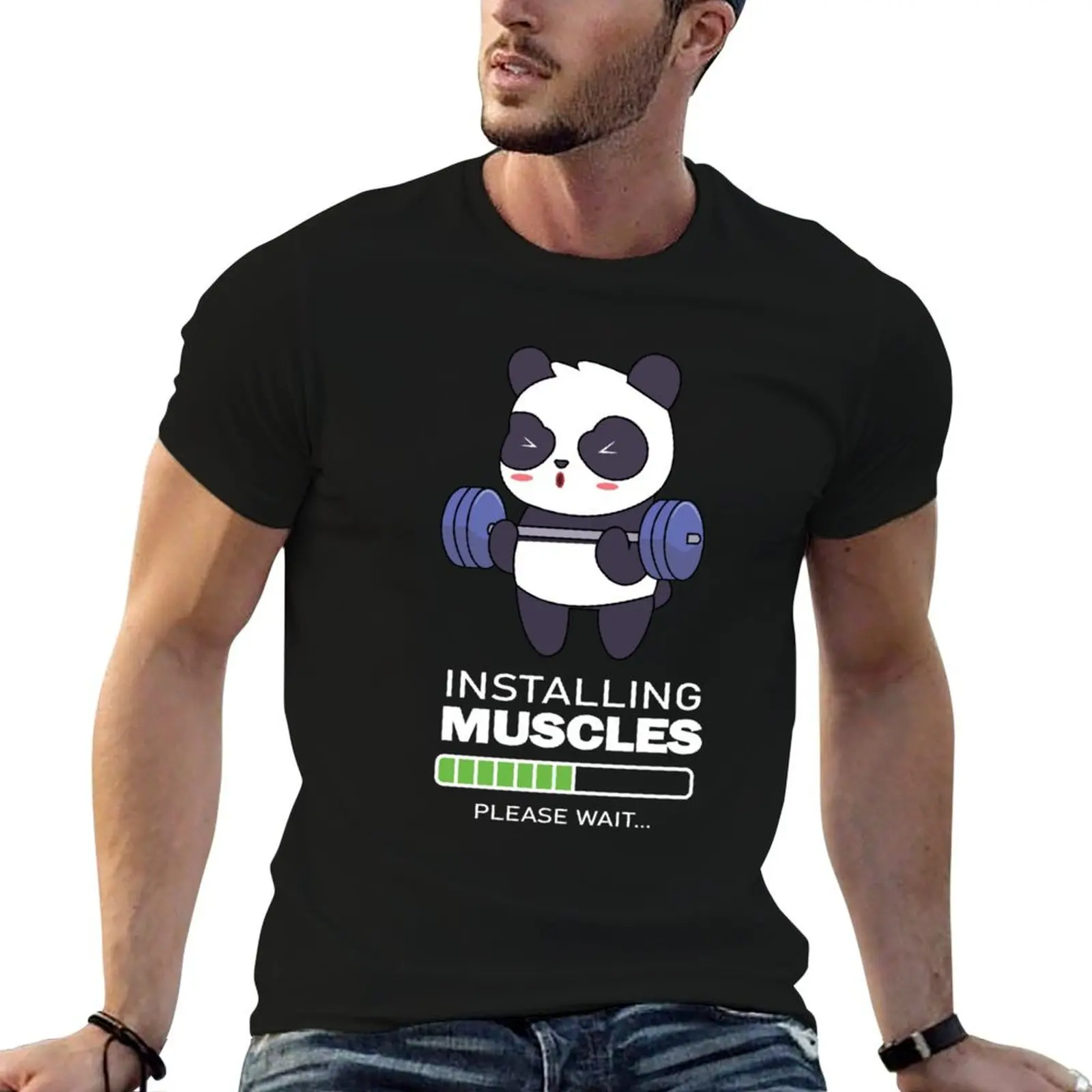 Panda Working Out - Work Out Active T-Shirt t shirts cotton 100% man t shirt luxury t shirts for man pack cotton T-Shirt