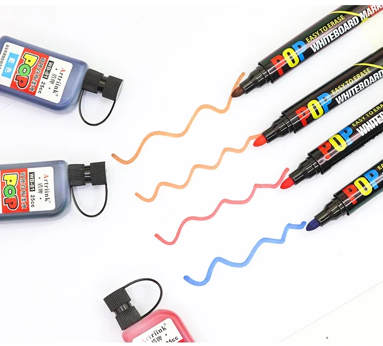 Artriink löschbare Whiteboard-Marker, 8 Farben / 12 Farben, Nachfülltinte, für Büro, Schule, Zuhause, Schüler, Kinder, Zeichenstift, Kunst – Detail 10