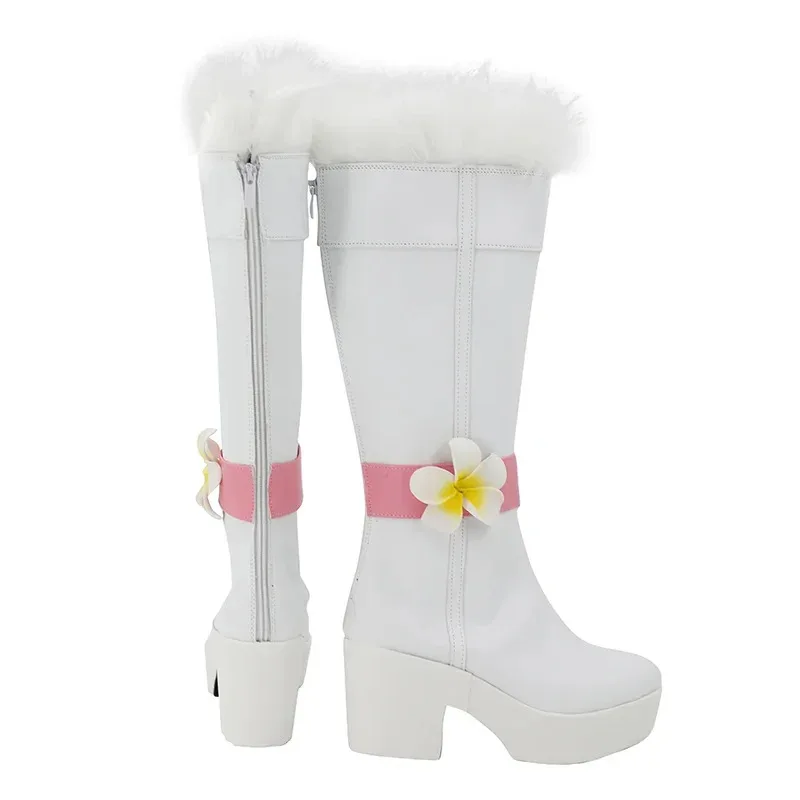 2025 aaa 그래서 나는 거미 쿠모코 코스프레 부츠 흰색 신발 맞춤 제작 인간 형태