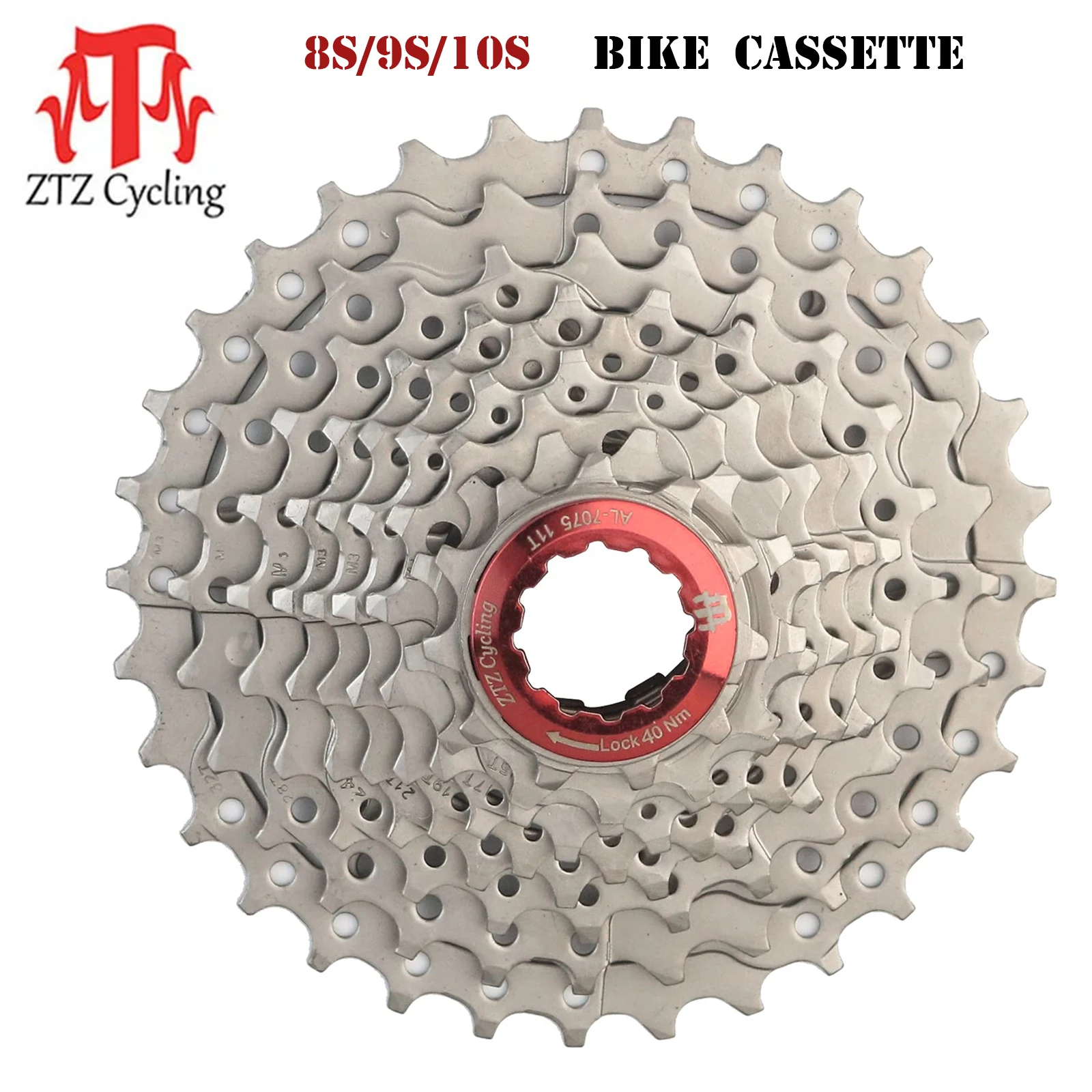 

ZTZ 8/9/10 Speed Cassette, Ultralight Mountain Bike Cassettes Fit for Shimano/SRAM XC AM DH MTB BMX Chains Chainrings