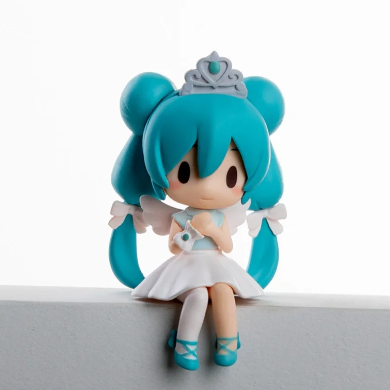 Hot Anime Figure Hatsune Miku Cute Q Version Kawaii Pvc Model Statue Toys Surrounding Car Decoration Collectible Children Gift