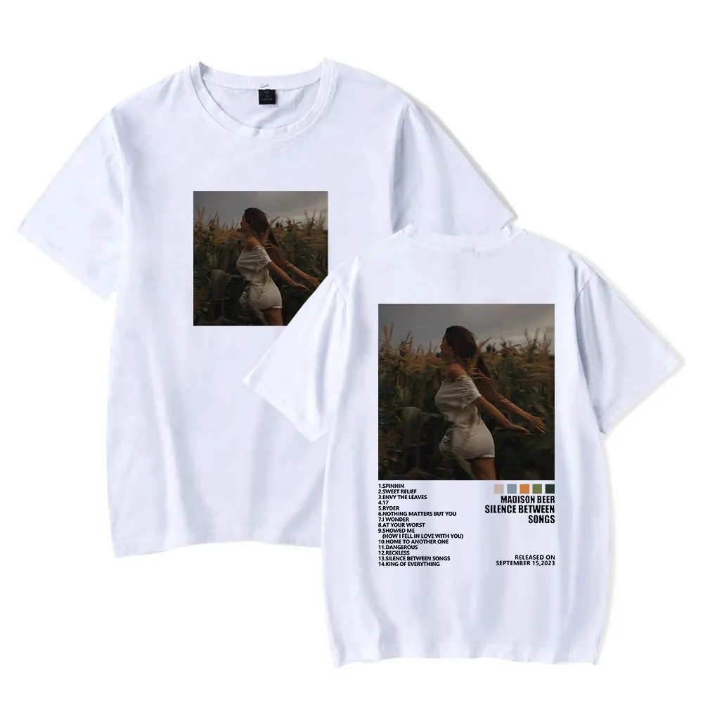 Madison Beer T-shirts Silence Between Songs Album Merch Print Tee Unisex Fashion Funny Casual Streetwear