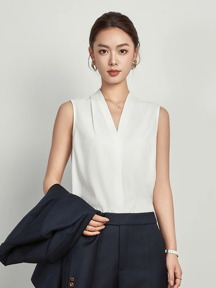 

Профессиональный костюм, жилет, топ Svel V-Ne, рабочая одежда из полиэфирного волокна, облегающий однотонный костюм OL Sle Fem irt