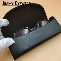 2023 Handmade Japanese Crazy Horse Leather Sunglasses Case Classic PU Plus Retro Art Anti-compression Myopia Glasses Storages