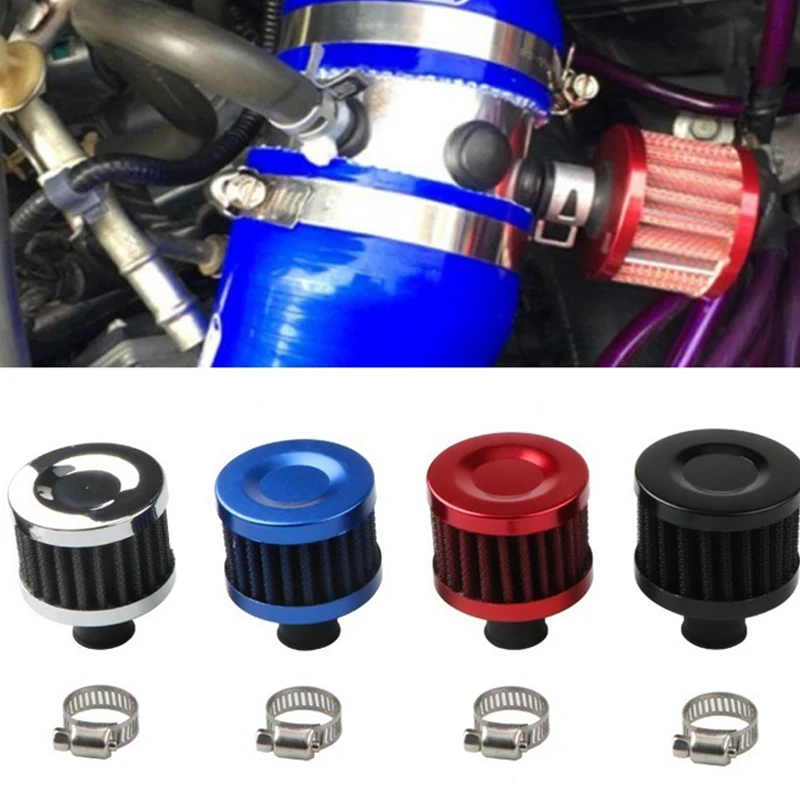 12MM Mini Air Vent Filters Crankcase Breather Filter Universal Car Accessory Valve Stem Covers Mini Air Breather Filter