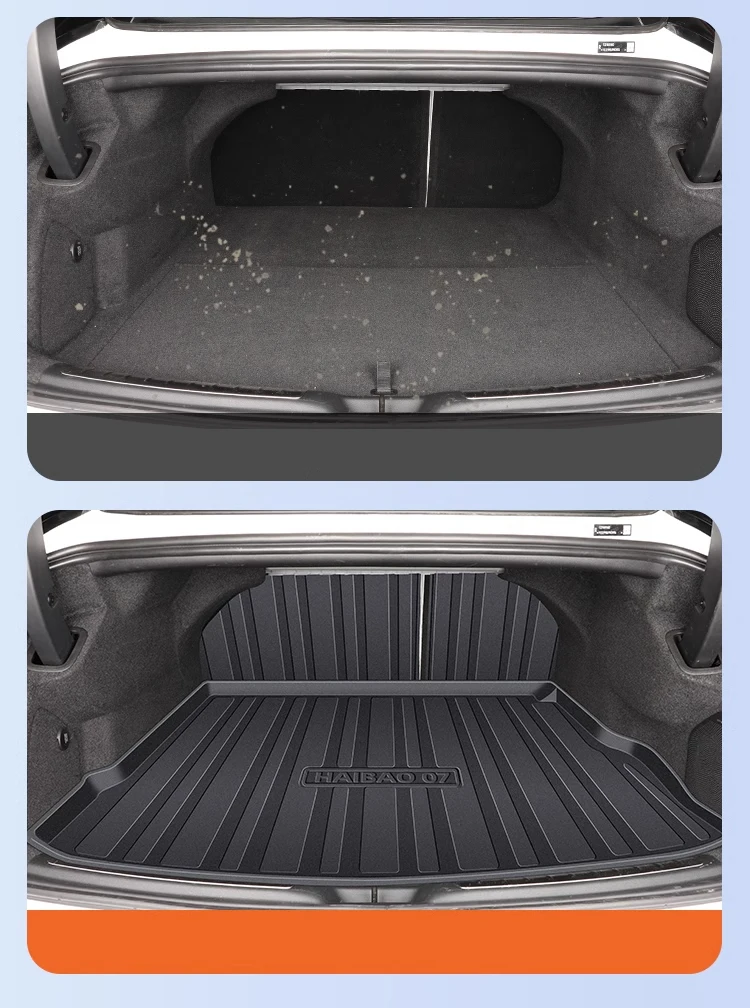 For BYD Seal 07 DM-i 2025 TPE Custom Fit Car Trunk Mat All Season Black Cargo Mat 3D Shaped Laser Measured Trunk Liners