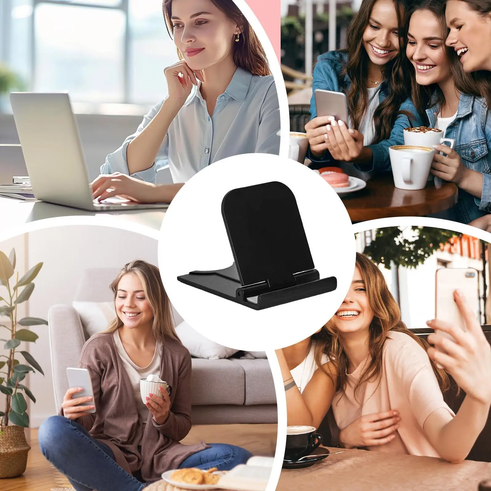 Desktop Faltbare Faul Telefon Ständer Faltbare Tablet Ständer Smartphone Halterung Halter Tragbare Verstellbare Tabletop Telefon Ständer