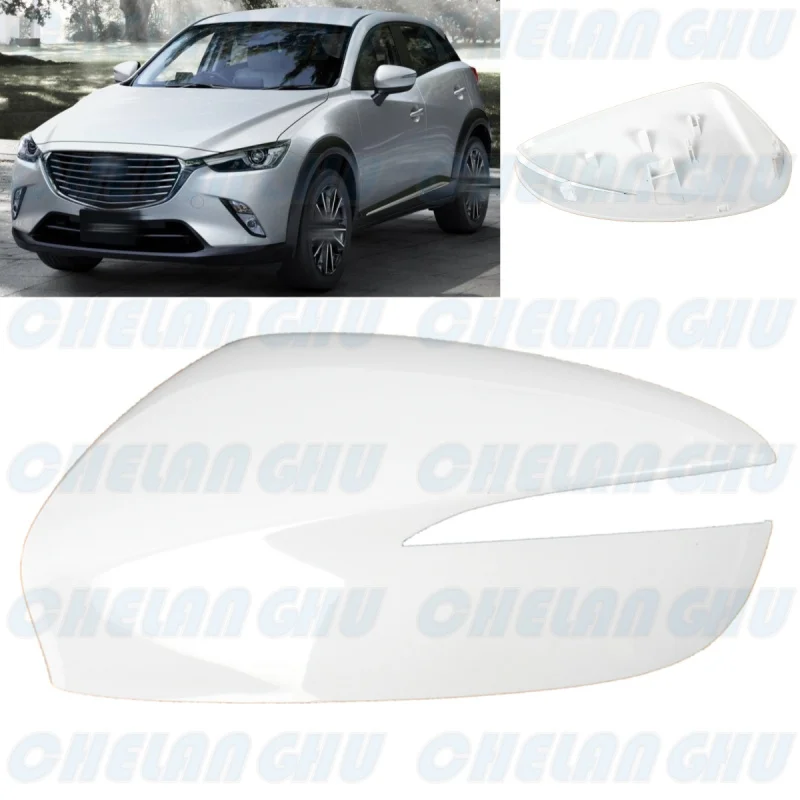 

Left Side white Paintable Rear Mirror Housing Cover Cap for Mazda CX-3 2016 2017 2018 2019 CX-5 2015 2016 car accessories