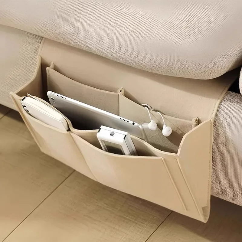 Filz-Aufbewahrungstasche am Bett, Telefonbuch, Zeitschriftenhalter, Taschen, multifunktionale TV-Fernbedienung, hängende Couch, Aufbewahrungsorganisator
